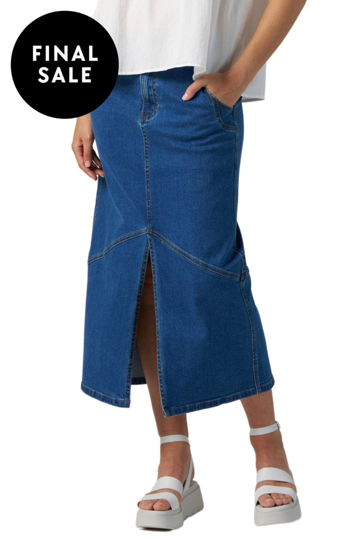 MADLY SWEETLY SKIRT MOTO DENIM SKIRT - MS1342