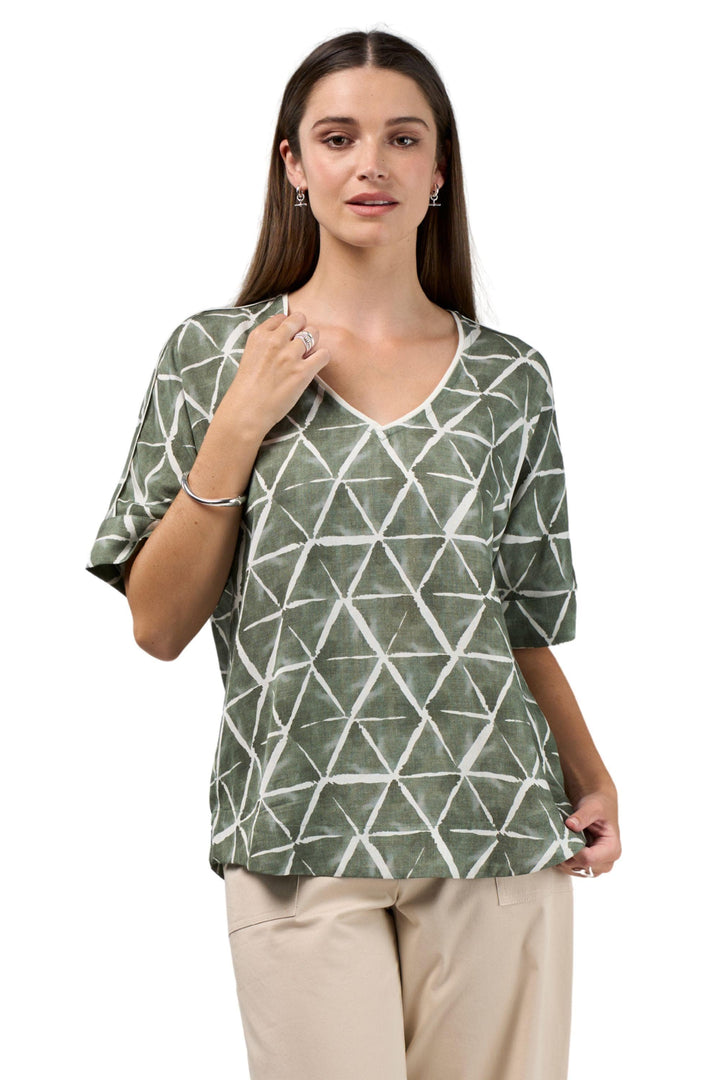 MADLY SWEETLY TOP KHAKI / 8 PRISM TOP - MS1918