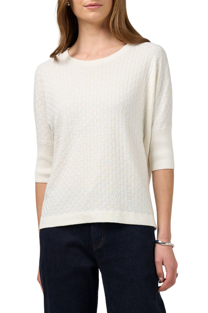 MADLY SWEETLY TOP XS / WINTER-WHITE SWITCHBOARD TEE - MSK2601