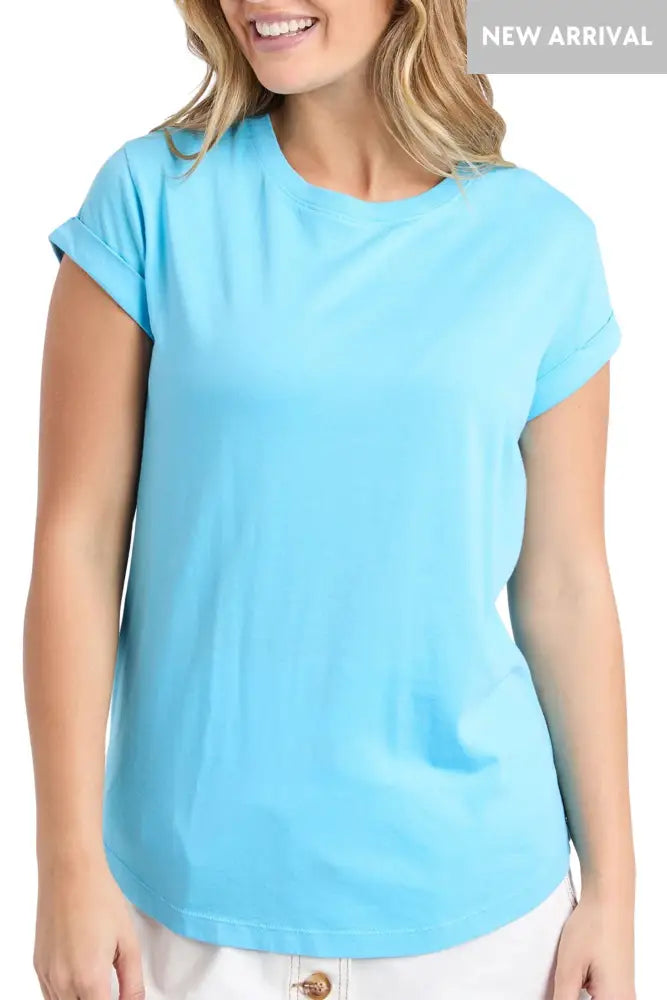 MANLY TEE - 55X0158 8 / AZURE TOP