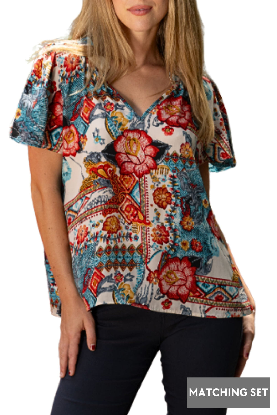 CIENNA BLOUSE MARGOT FLARE SLV BLOUSE - TOP-49-MGO