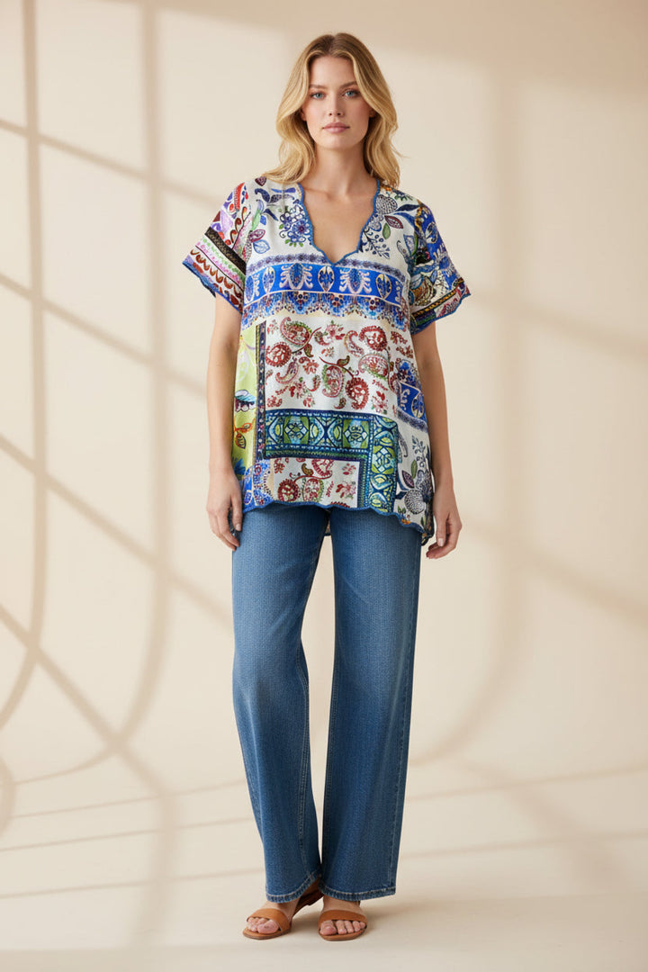 MARRON TUNIC - C10626-3 - TOP