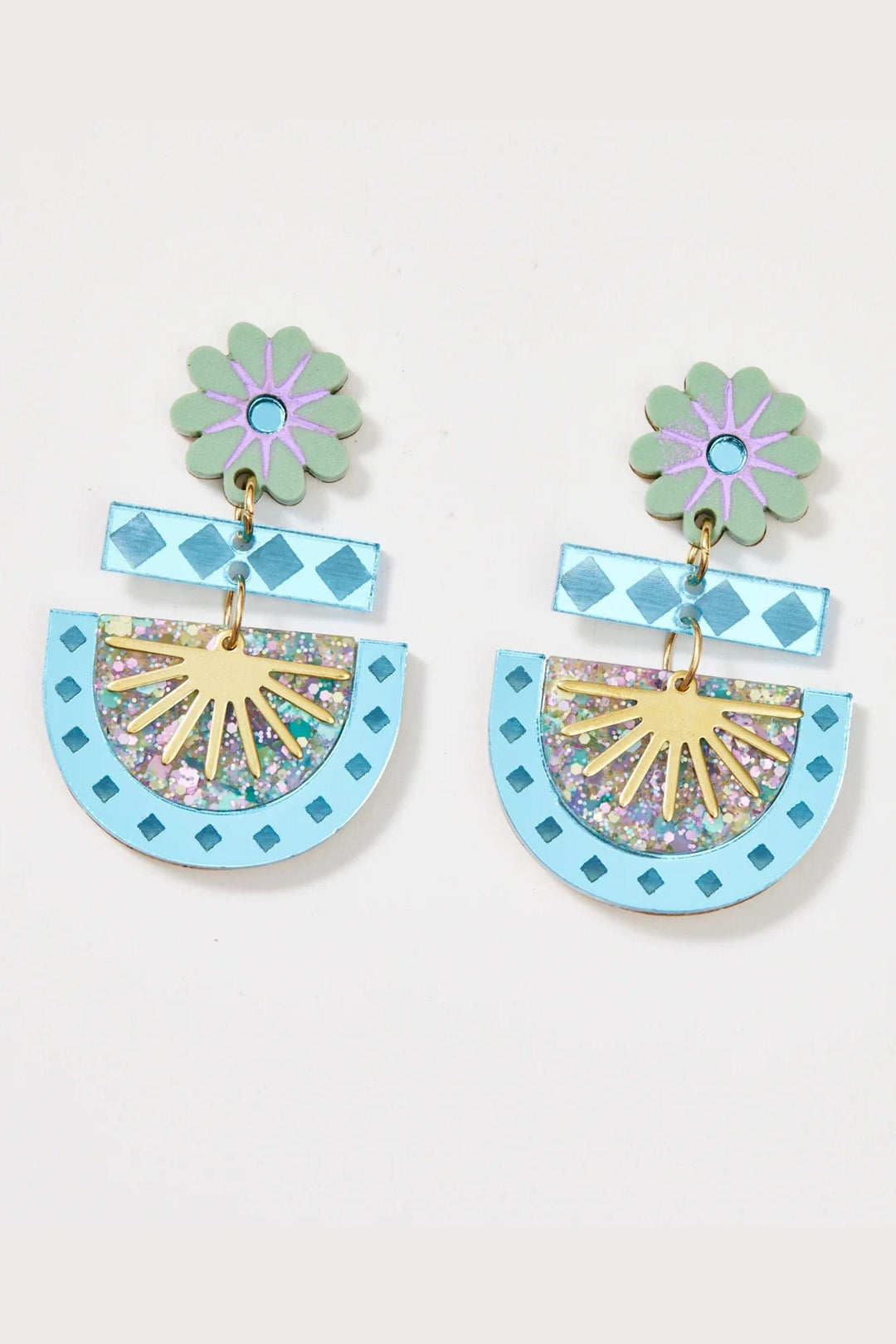 MARTHA JEAN JEWELLERY BLUE BETTY EARRINGS