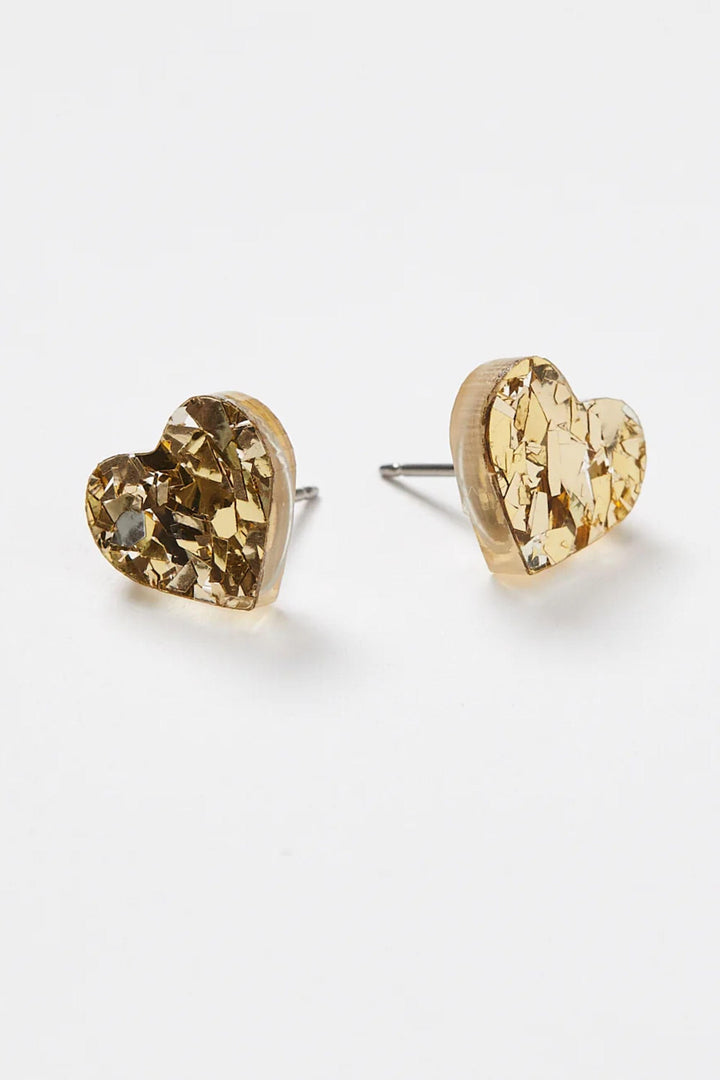 MARTHA JEAN JEWELLERY HEART STUD EARRINGS