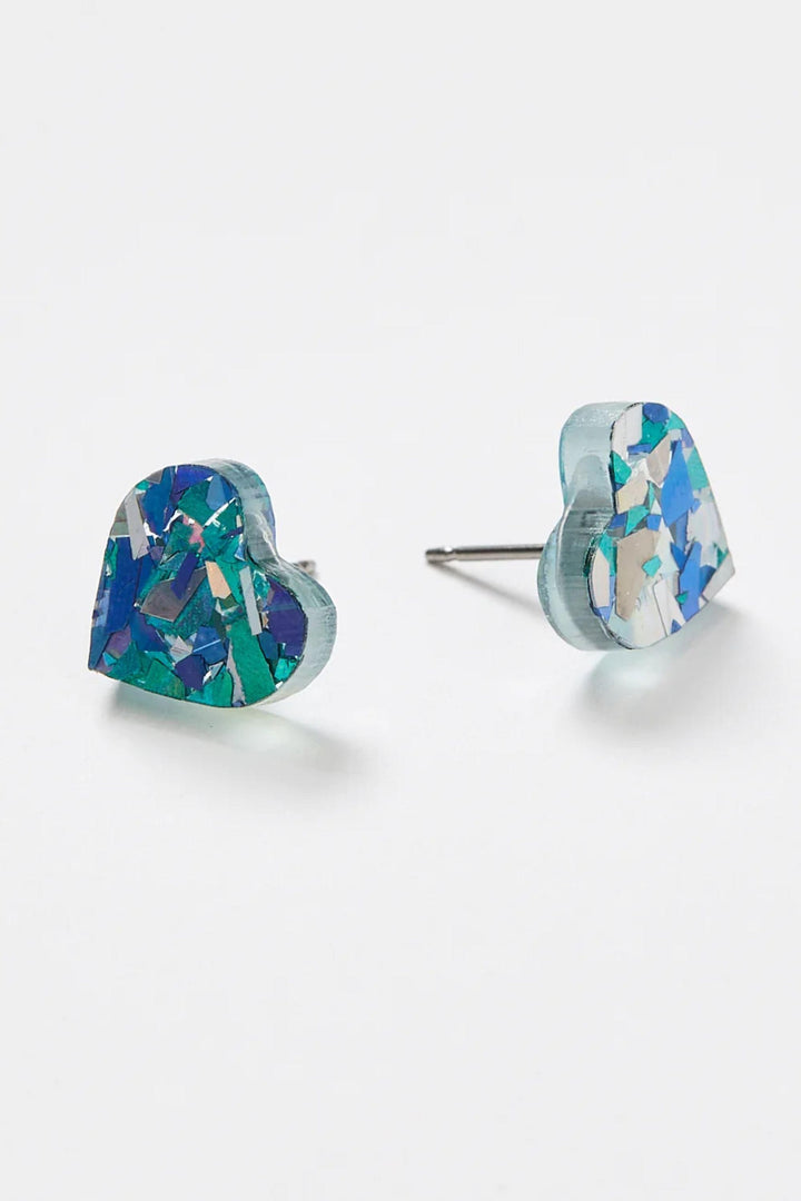 MARTHA JEAN JEWELLERY HEART STUD EARRINGS