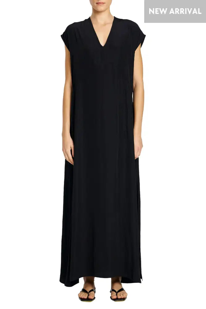 MAXI SLICE DRESS - F673383 8 / BLACK DRESS