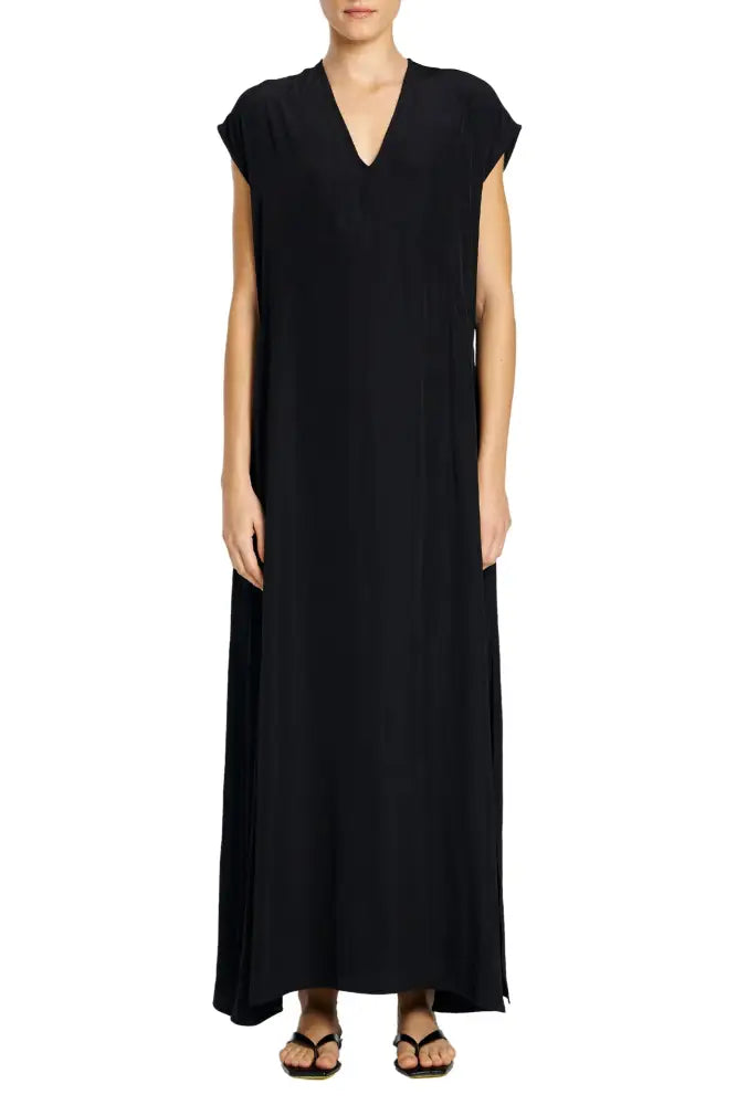 MAXI SLICE DRESS - F673383 8 / BLACK DRESS