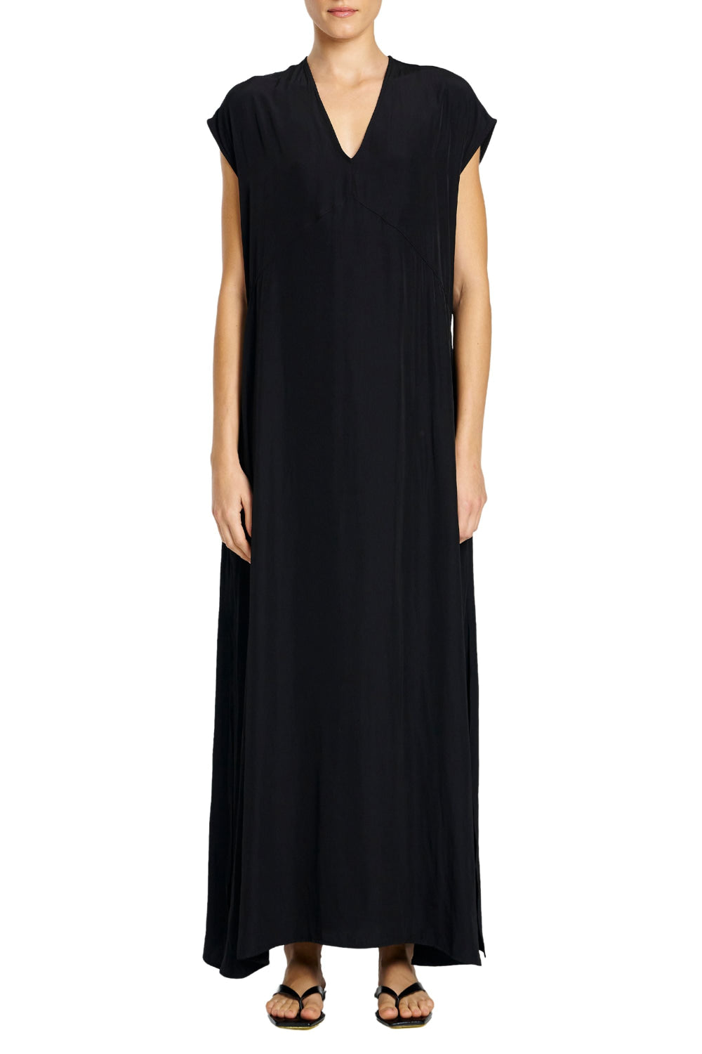 MAXI SLICE DRESS - F673383 8 / BLACK DRESS