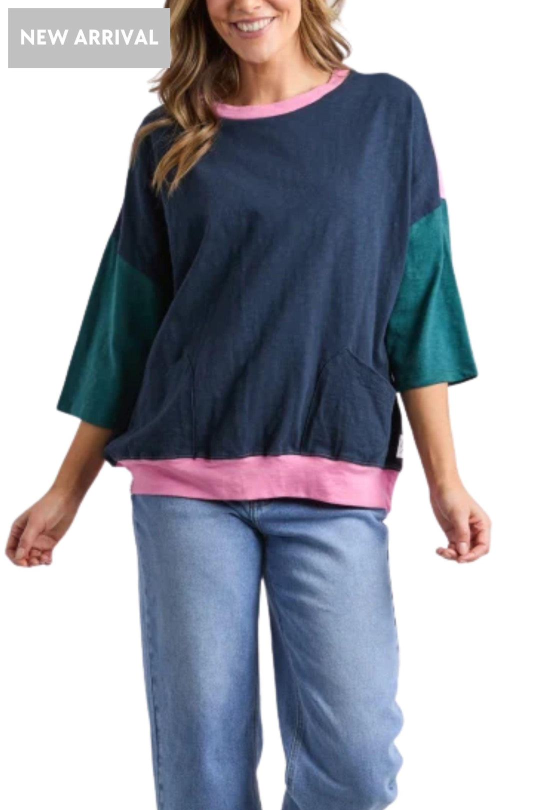 ELM TRACK TOP MAZIE COLOUR BLOCK SWEAT - 81X4234