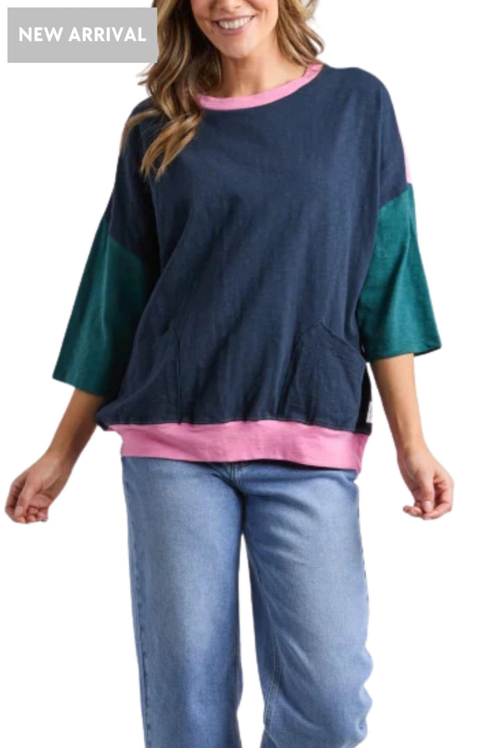 ELM TRACK TOP MAZIE COLOUR BLOCK SWEAT - 81X4234