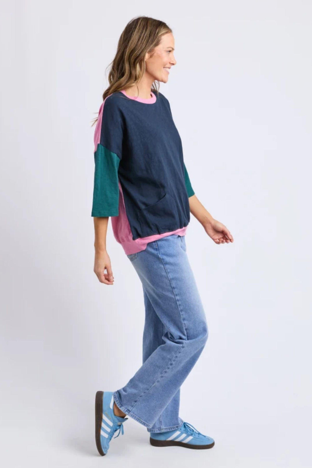 ELM TRACK TOP MAZIE COLOUR BLOCK SWEAT - 81X4234