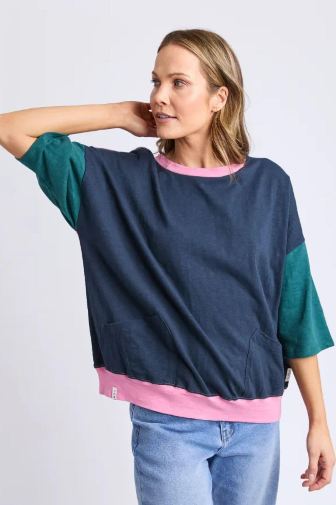 ELM TRACK TOP MAZIE COLOUR BLOCK SWEAT - 81X4234
