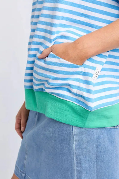 MAZIE STRIPE SWEAT - 81X4496 TOP