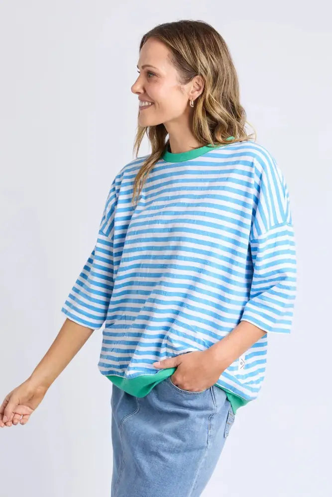 MAZIE STRIPE SWEAT - 81X4496 TOP
