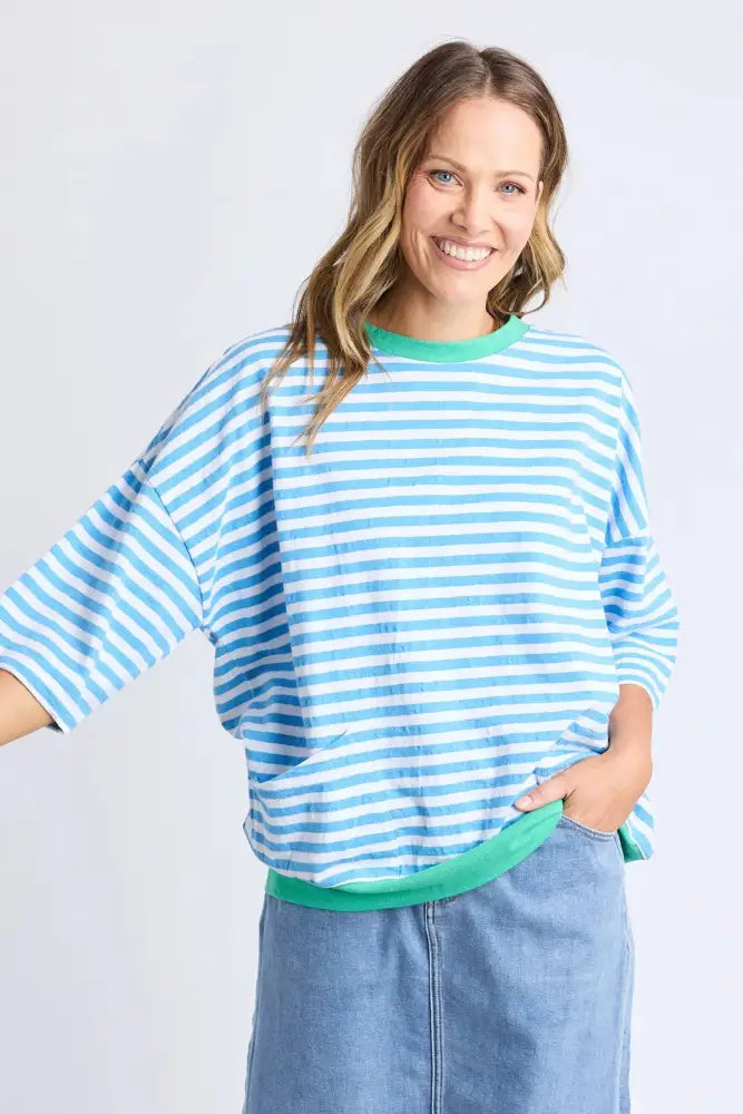 MAZIE STRIPE SWEAT - 81X4496 TOP