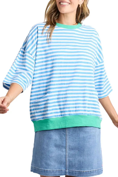 MAZIE STRIPE SWEAT - 81X4496 TOP