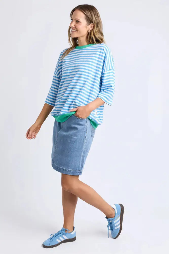 MAZIE STRIPE SWEAT - 81X4496 TOP