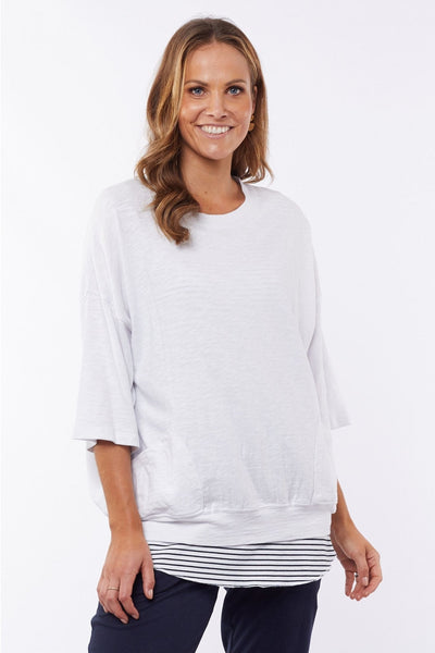 MAZIE SWEAT - 81X4018 8 / WHITE TRACK TOP