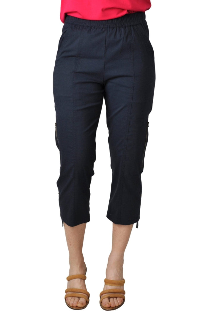 MELA PURDIE 3/4 PANT 6 / FRENCH-NAVY CROPPED ZIP CARGO - F651386