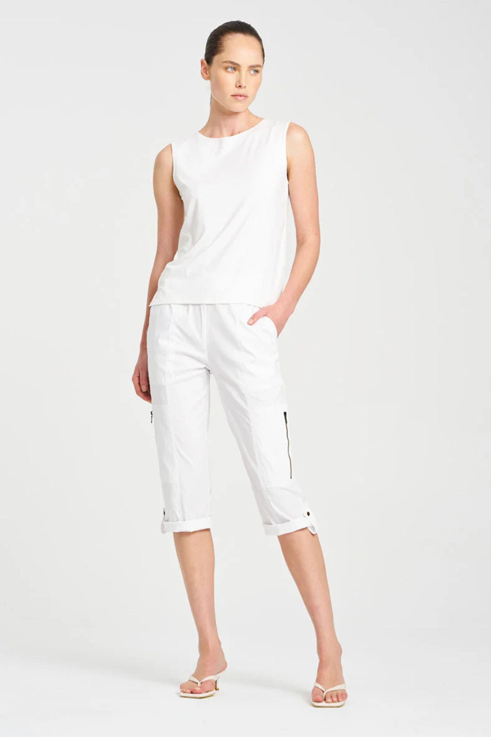 MELA PURDIE 3/4 PANT CROPPED ZIP CARGO - F651386