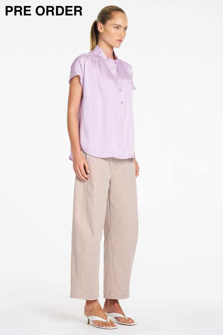 MELA PURDIE BLOUSE GATHERED SHELL - F62480117