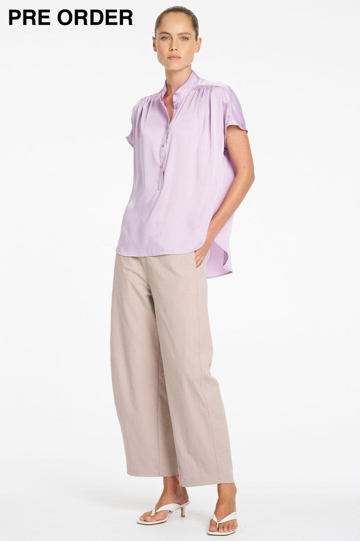 MELA PURDIE BLOUSE GATHERED SHELL - F62480117