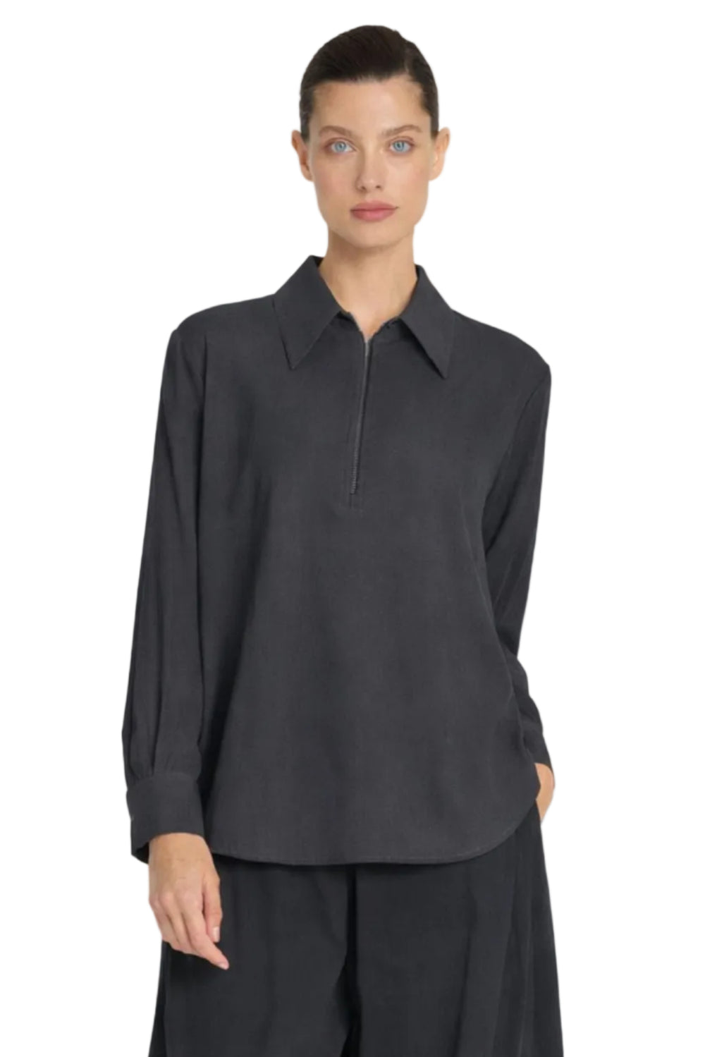 MELA PURDIE BLOUSE PEAK ZIP BLOUSE - F678924