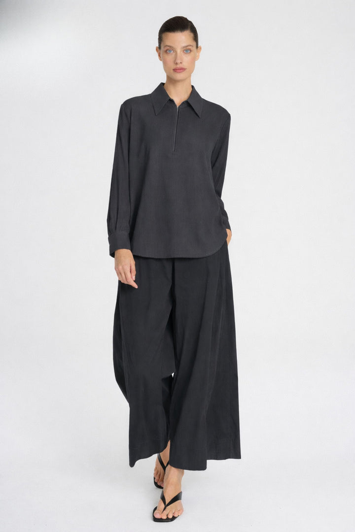 MELA PURDIE BLOUSE PEAK ZIP BLOUSE - F678924