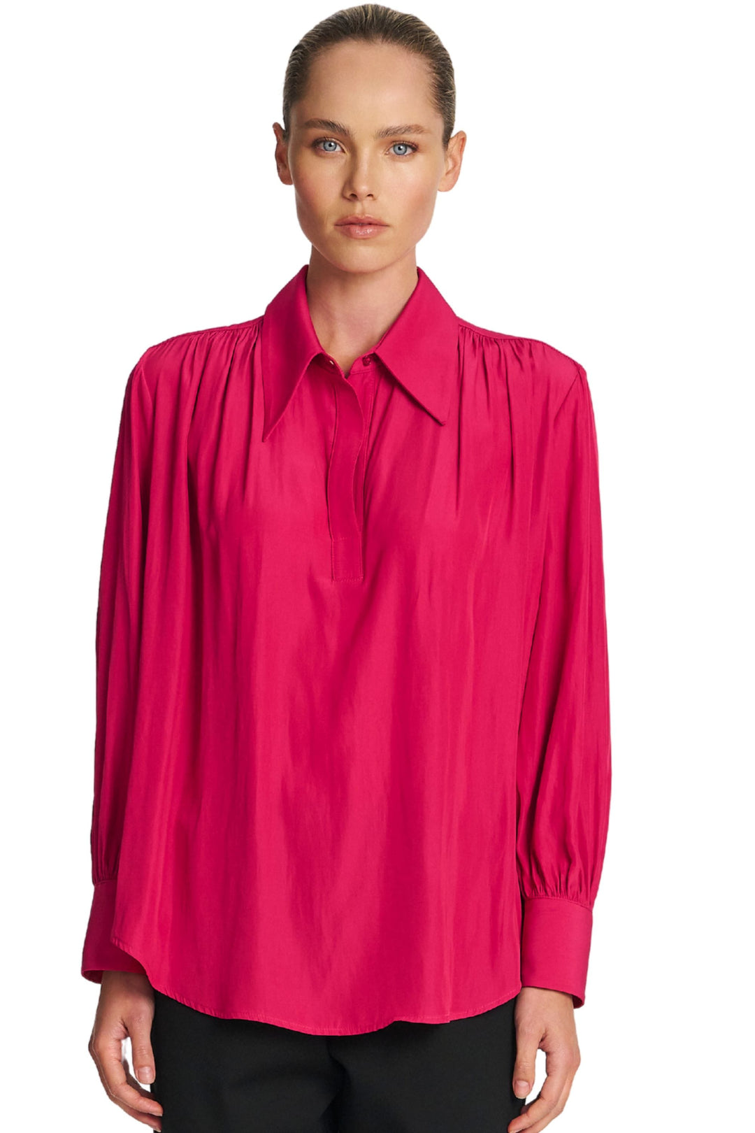 MELA PURDIE BLOUSE TEABERRY / 8 GATHERED BLOUSE - F678984
