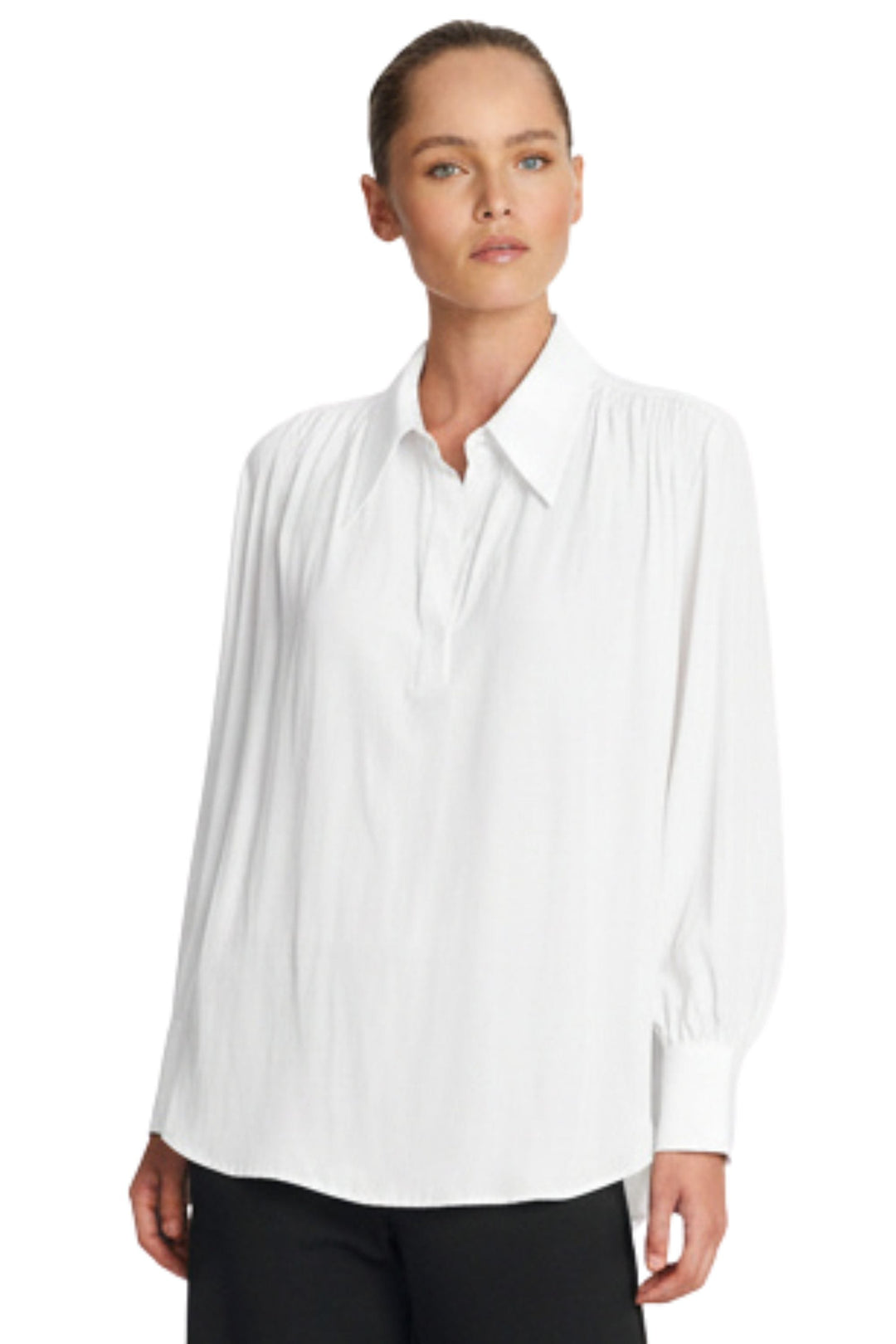 MELA PURDIE BLOUSE WHITE / 6 GATHERED BLOUSE - F678984