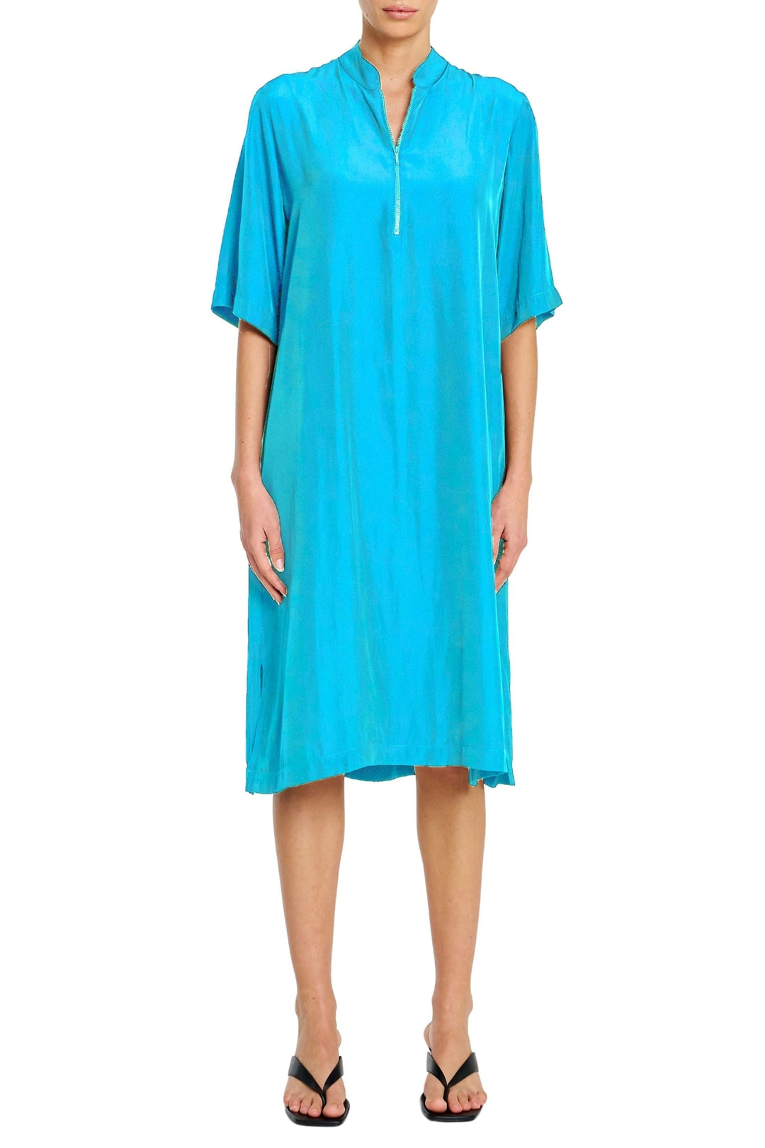 MELA PURDIE DRESS 8 / CERULEAN ZIP PLAZA DRESS - F673034