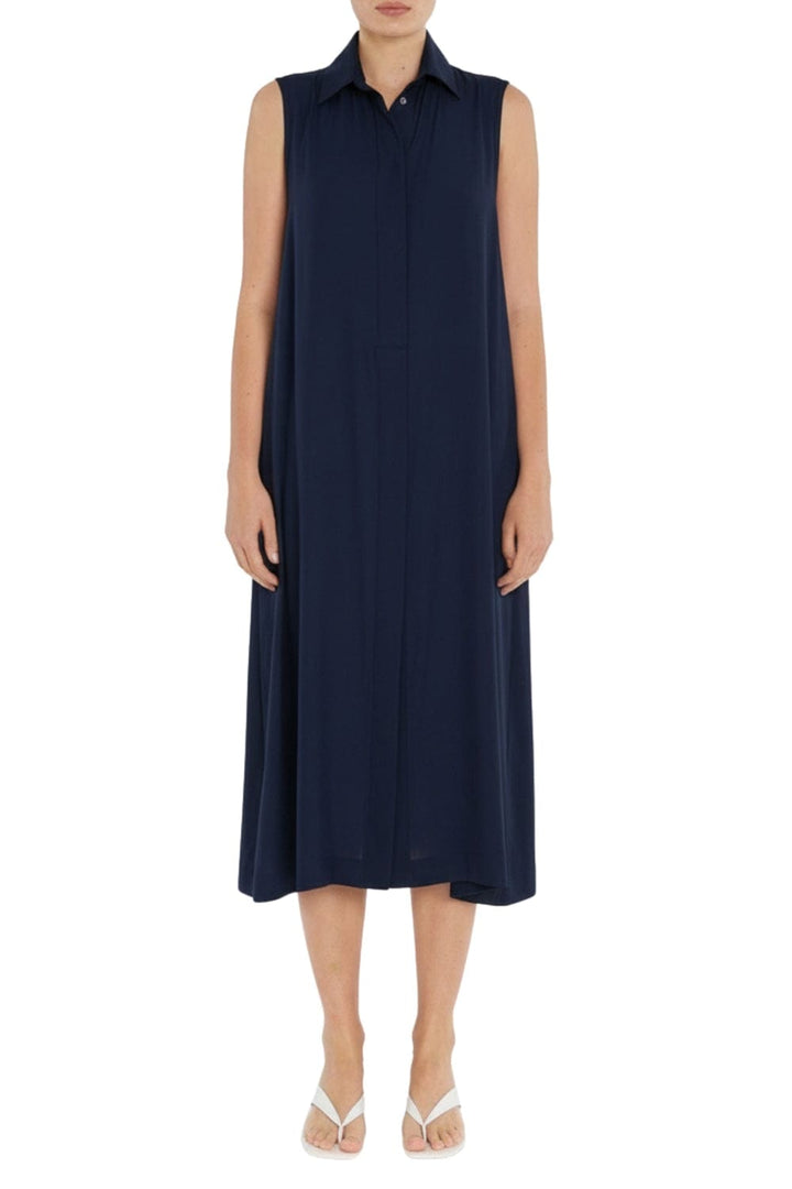 MELA PURDIE DRESS 8 / NAVY MIDI SHIRT DRESS - F673060