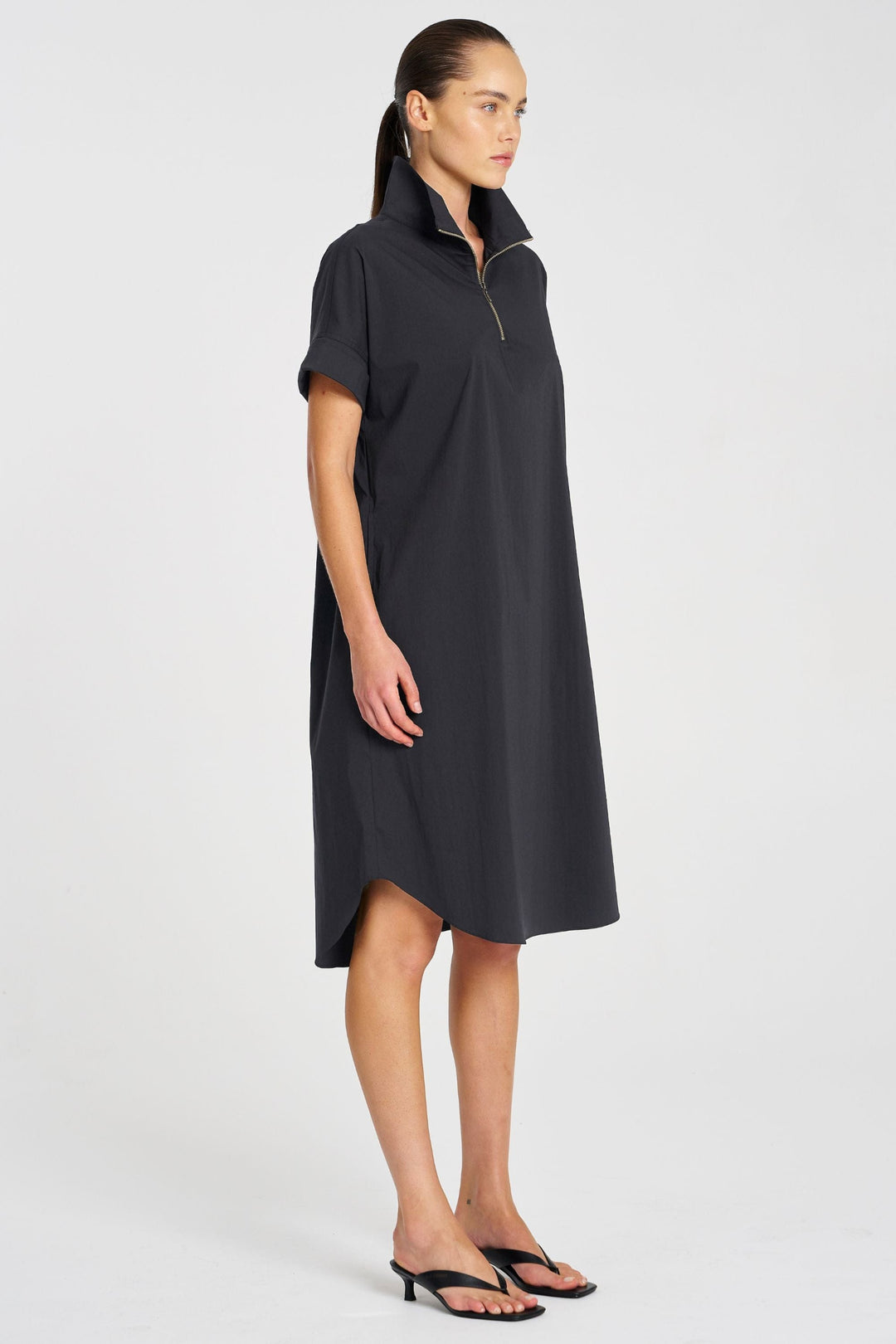 MELA PURDIE DRESS HALF ZIP DRESS - F653022