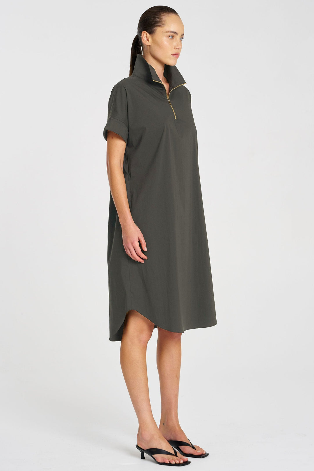 MELA PURDIE DRESS HALF ZIP DRESS - F653022