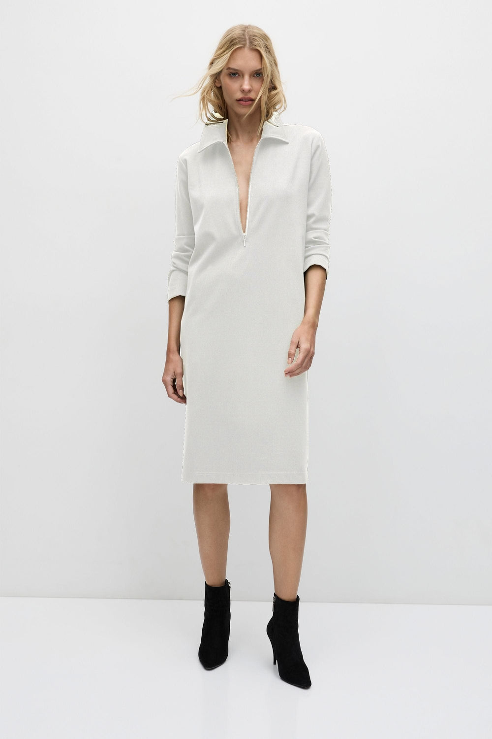 MELA PURDIE DRESS ZIP COLLAR DRESS - F0953374