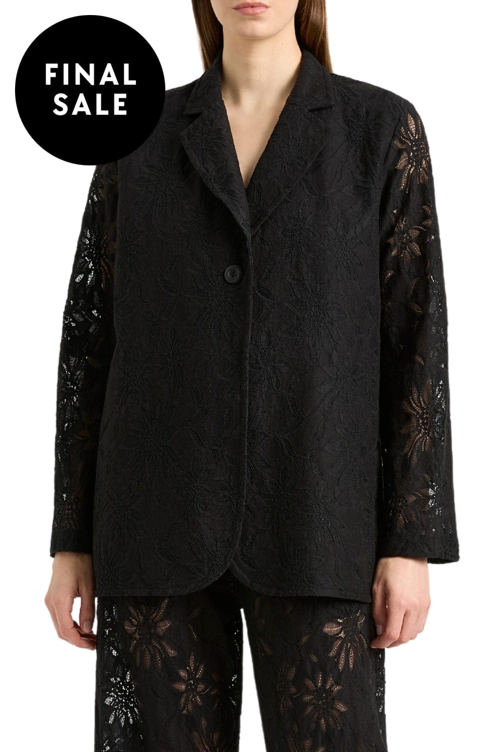MELA PURDIE JACKET 8 / BLACK BUTTON BLAZER - F2054139