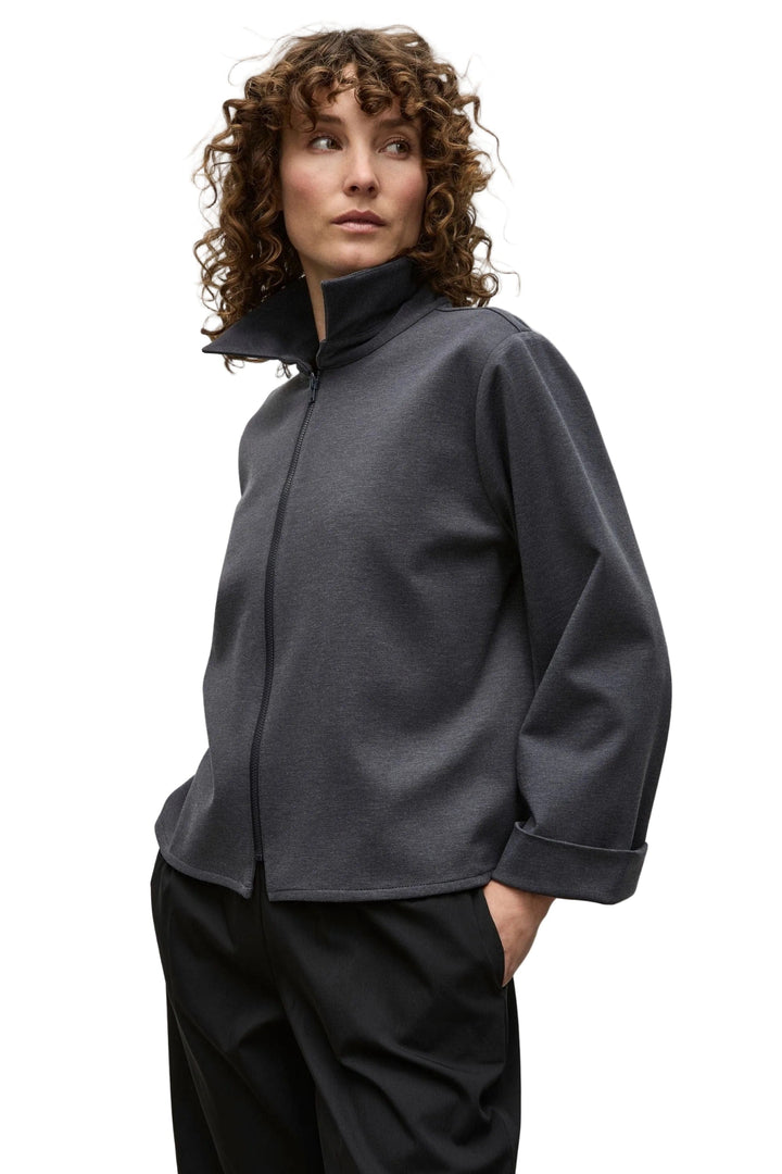 MELA PURDIE JACKET EBONY-MARL / 10 ZIP BOMBER - F0954168