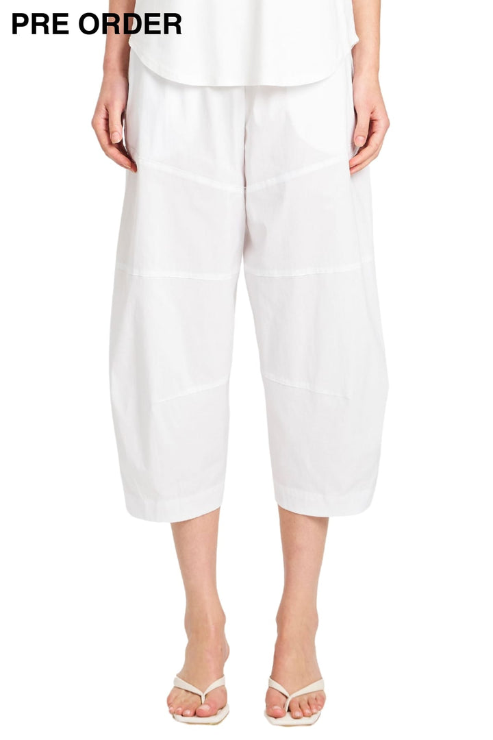 MELA PURDIE PANTS 6 / WHITE CROPPED TUSCAN PANT - F651514