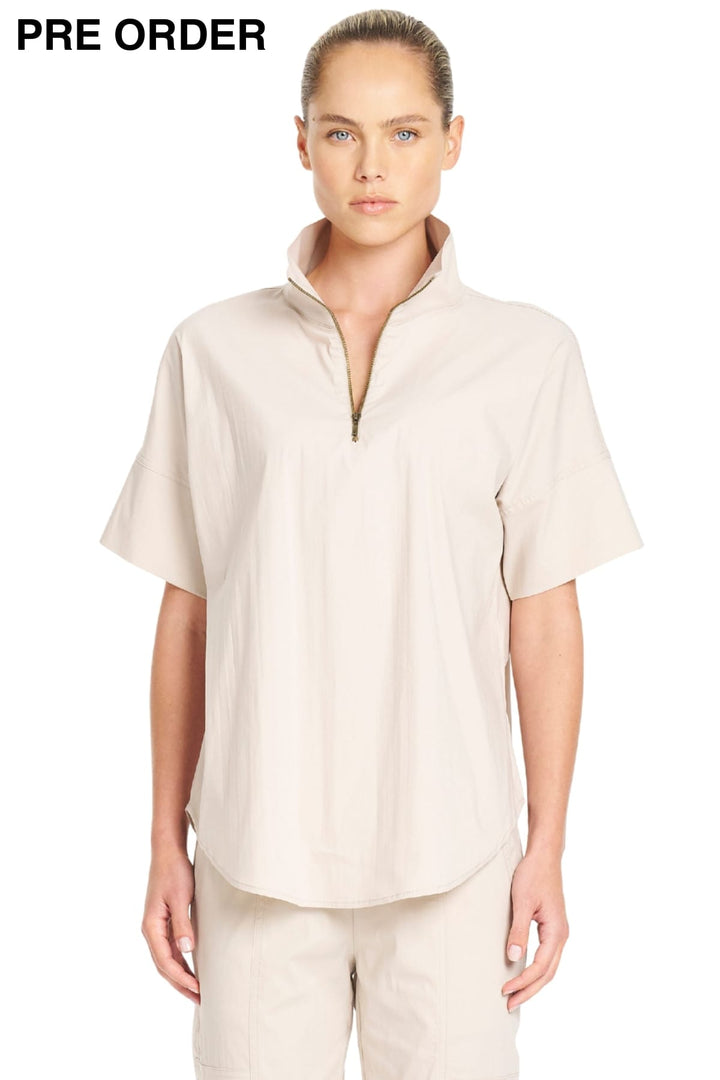 MELA PURDIE SHIRT 8 / HAY HALF ZIP SHIRT - F658572