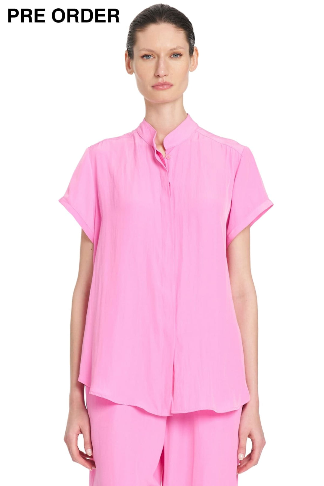 MELA PURDIE SHIRT 8 / VIVID-PINK SOFT STAND SHIRT - F678629