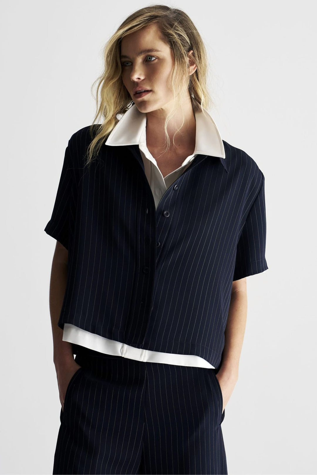 MELA PURDIE SHIRT CROP SHIRT - F7344244