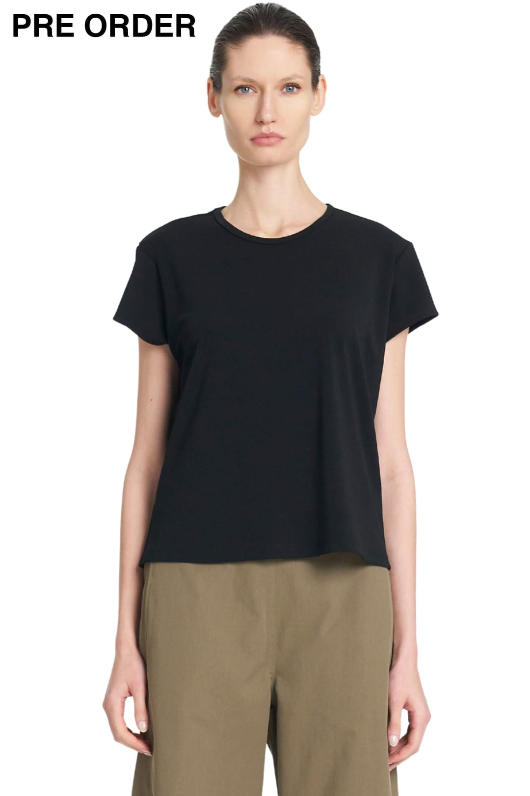 MELA PURDIE TOP 8 / BLACK CREW CAFE T - F00780113