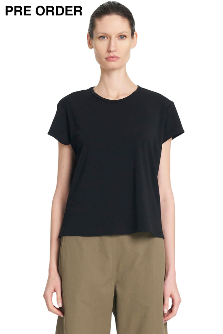 MELA PURDIE TOP 8 / BLACK CREW CAFE T - F00780113