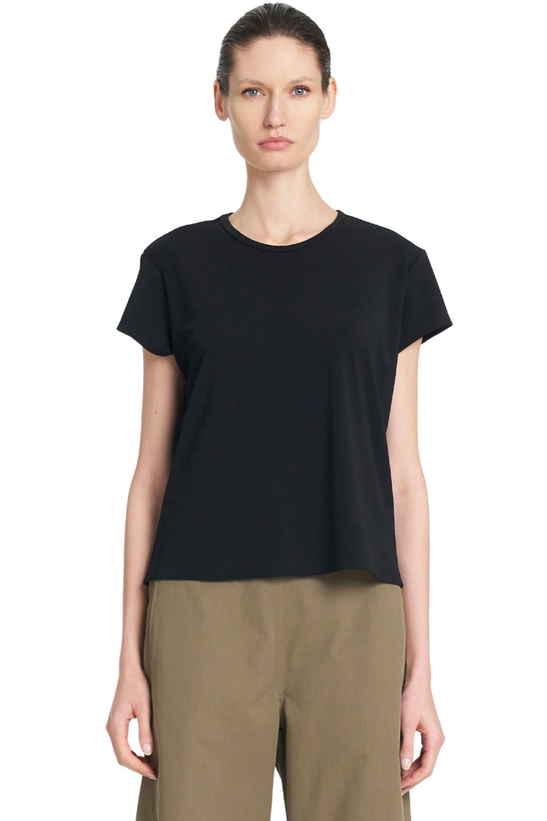 MELA PURDIE TOP 8 / BLACK CREW CAFE T - F00780113