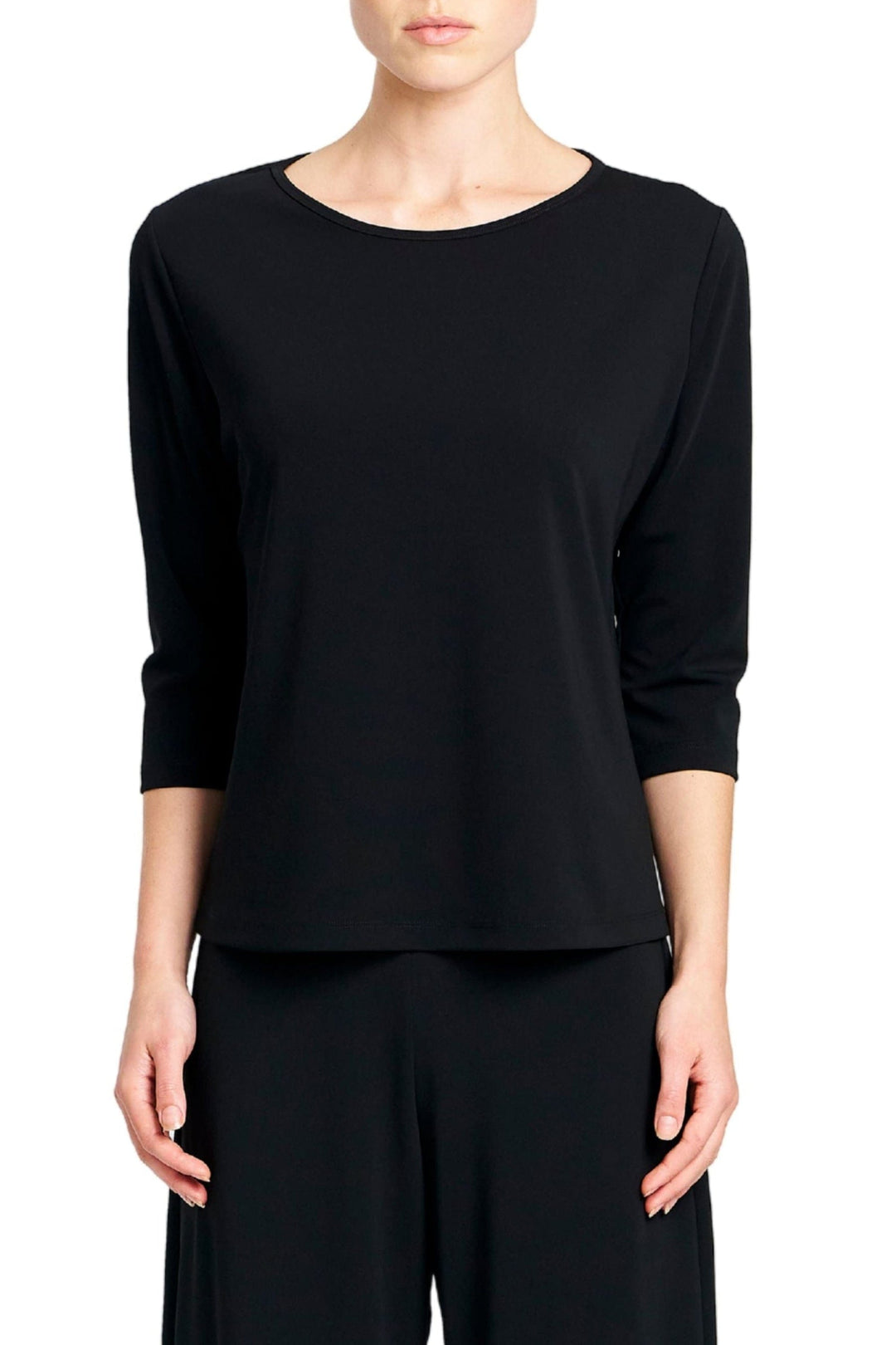 MELA PURDIE TOP 8 / BLACK POWDER BOAT NECK - F0078577