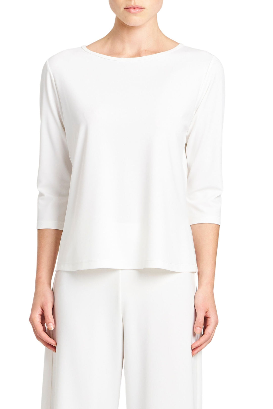 MELA PURDIE TOP 8 / CREAM POWDER BOAT NECK - F0078577