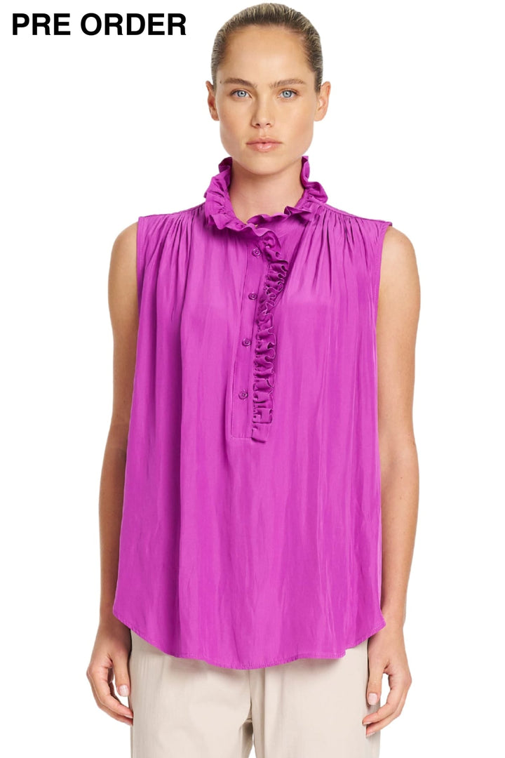 MELA PURDIE TOP 8 / DAHLIA RUFFLET TANK - F6780037