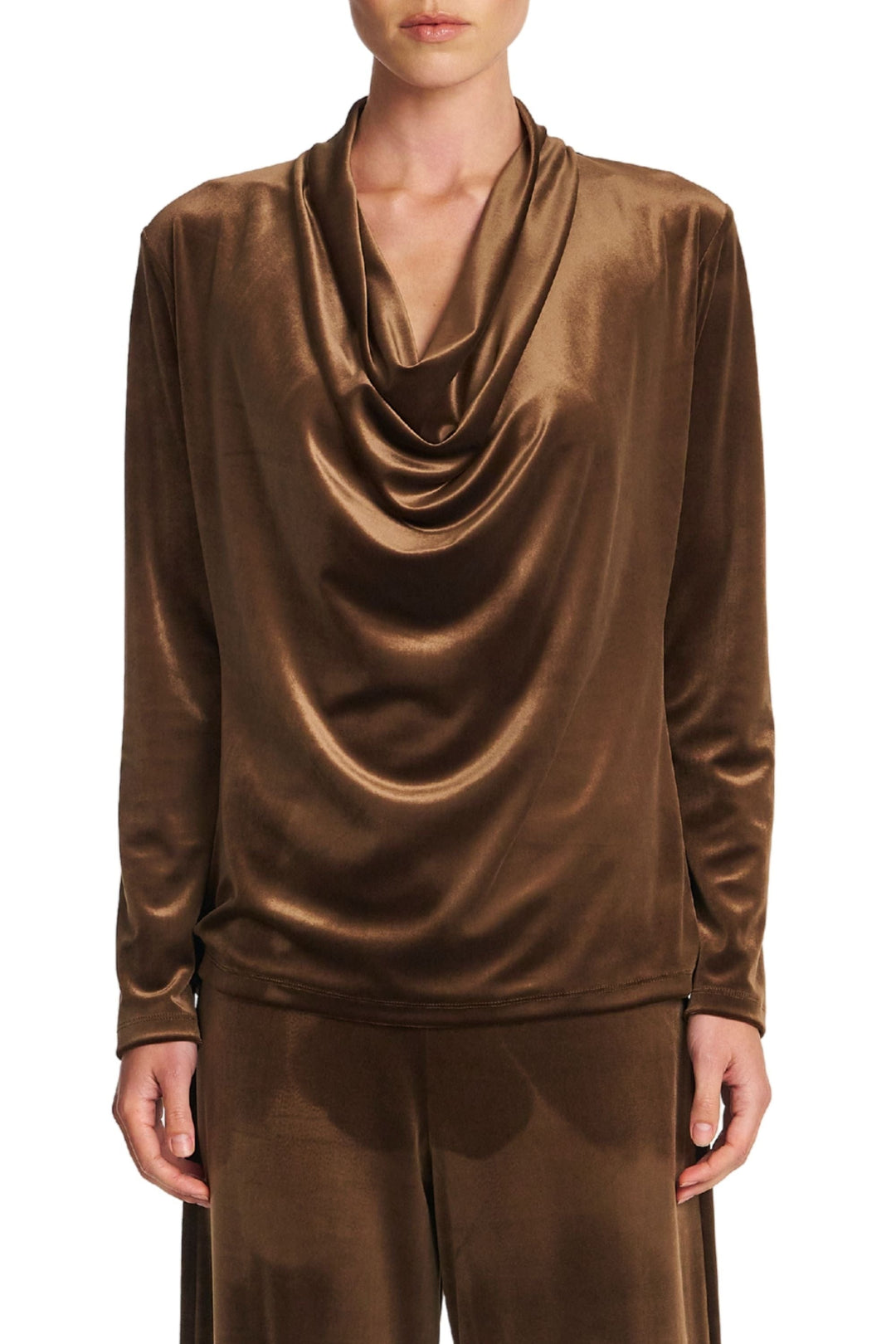 MELA PURDIE TOP 8 / NUTMEG DRAPE TOP - F3108971