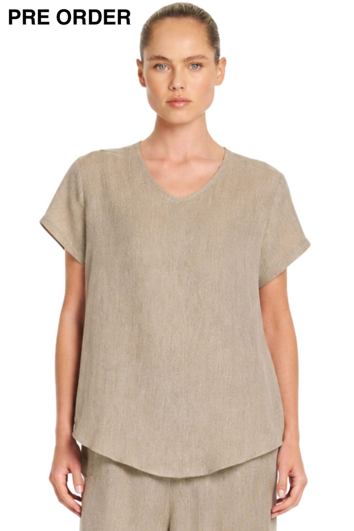 MELA PURDIE TOP 8 / STUCCO NEO SHELL TOP - F41880097