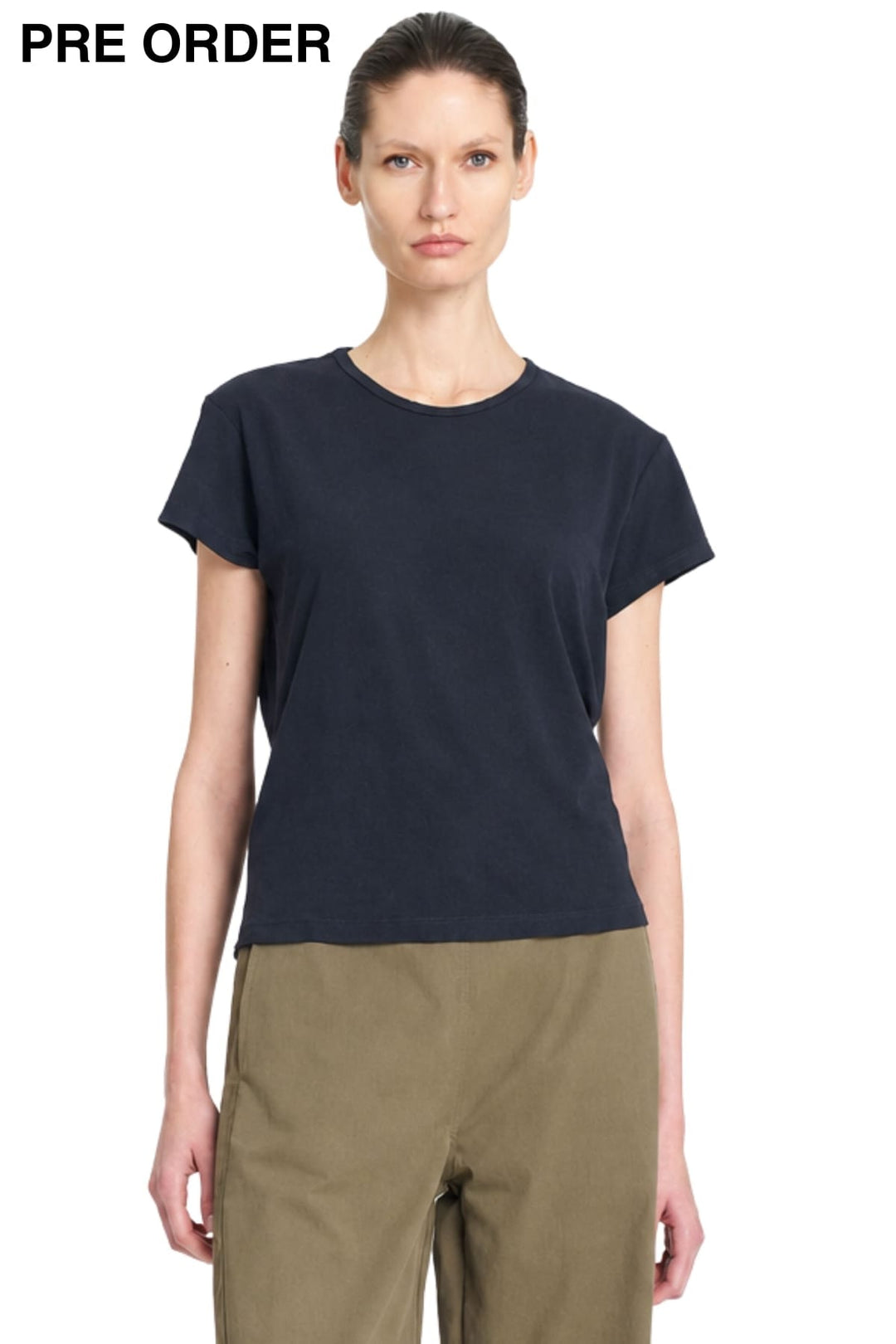 MELA PURDIE TOP 8 / TRUE-NAVY CREW CAFE T - F00780113